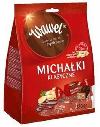 Picture of CUKIERKI MICHALKI ZAMKOWE CZERWONE 245G TOREBKA WAWEL