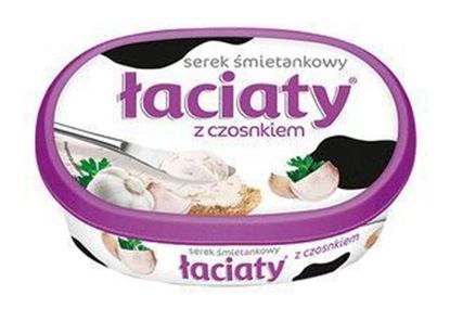 Picture of SEREK SMIETANKOWY LACIATY Z CZOSNKIEM 135G MLEKPOL