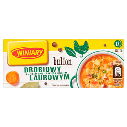 Picture of BULION DROBIOWY Z LISCIEM LAUROWYM I ZIELEM ANGIELSKIM KOSTKA 120G WINIARY