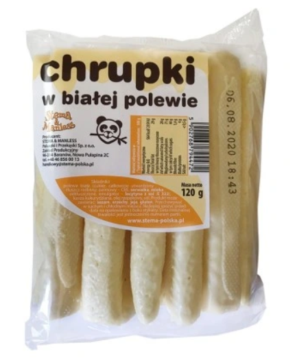 Picture of CHRUPKI KUKURYDZIANE W BIALEJ POLEWIE 120G STEMA