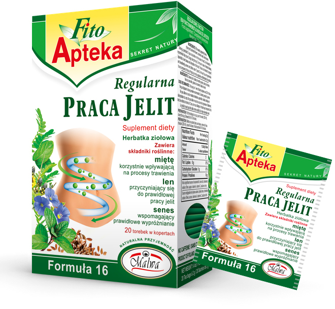 Picture of HERBATA FITO APTEKA REGULARNA PRACA JELIT 20*2G MALWA