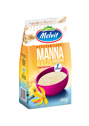 Picture of KASZKA MANNA BŁYSKAWICZNA WANILIOWA 400G MELVIT