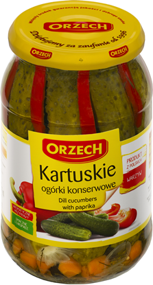 Picture of OGOREK KONSERWOWY KARTUSKI 900G ORZECH