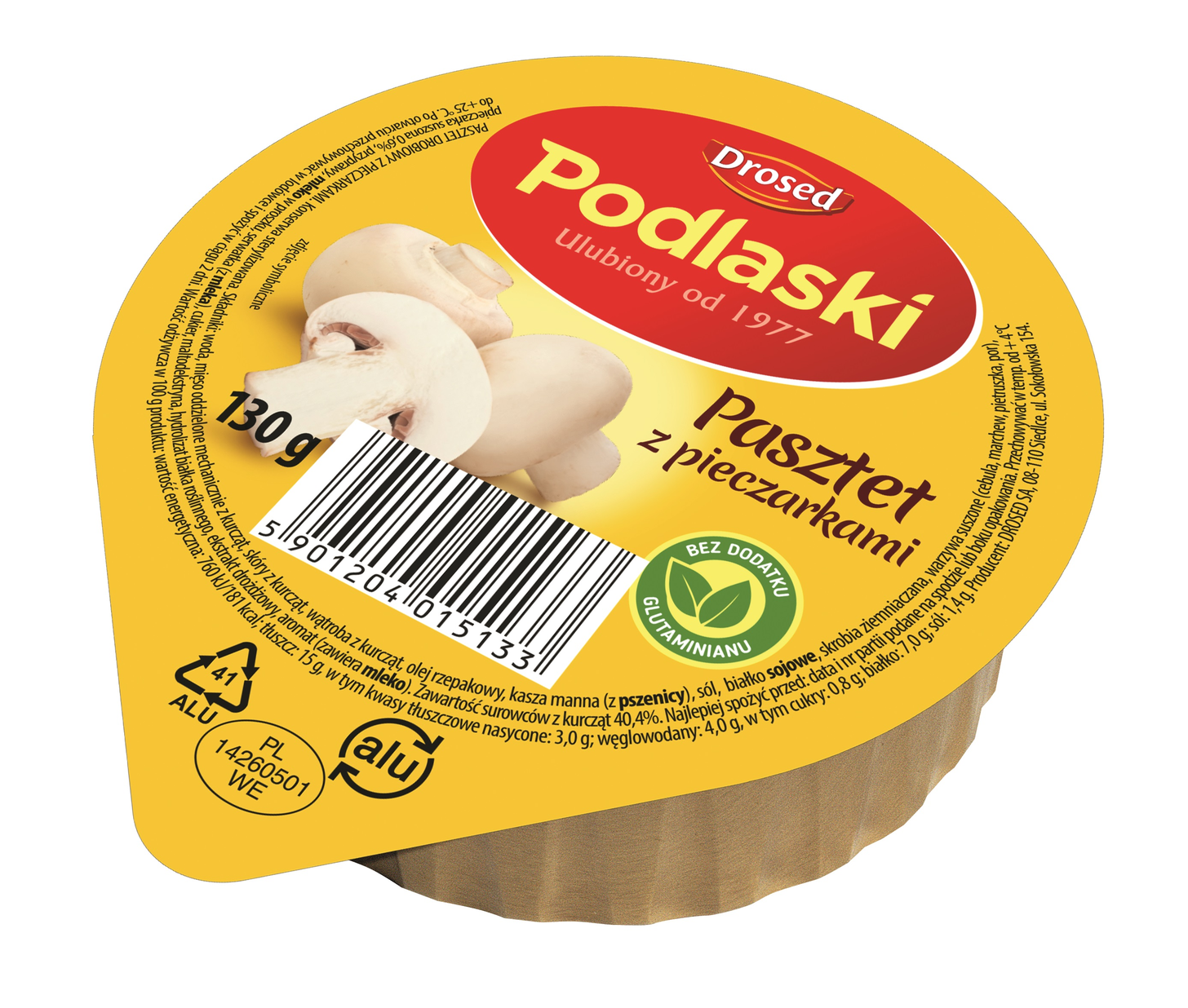 Picture of PASZTET PODLASKI Z PIECZARKAMI 130G DROSED