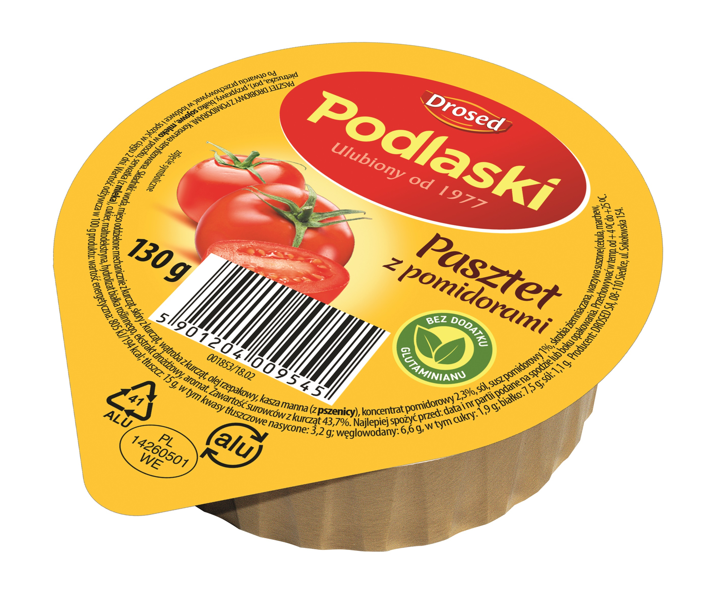 Picture of PASZTET PODLASKI Z POMIDORAMI 130G DROSED