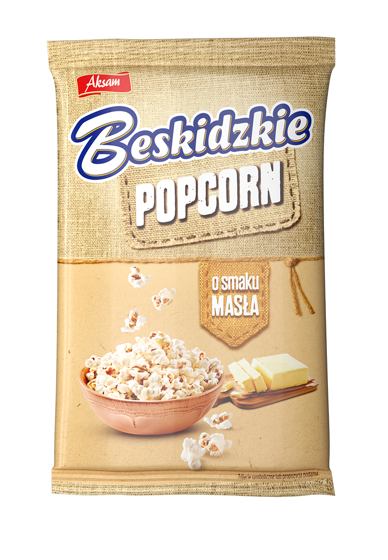 Picture of POPCORN BESKIDZKI DO PRAZENIA Z MASLEM 90G AKSAM