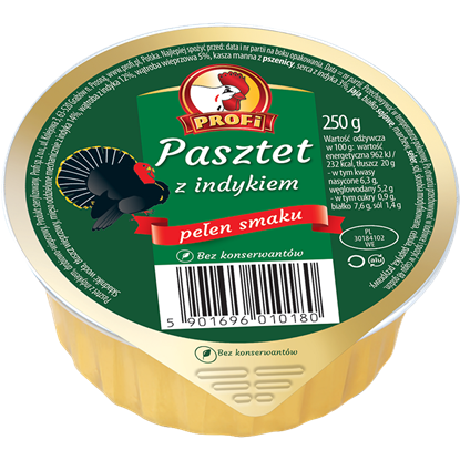 Picture of PASZTET DROBIOWY Z INDYKIEM 250G PROFI