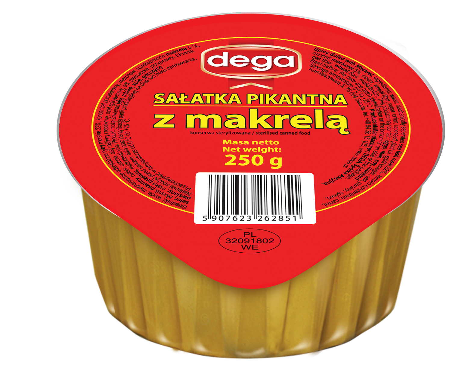 Picture of SALATKA PIKANTNA Z MAKRELA 250G DEGA