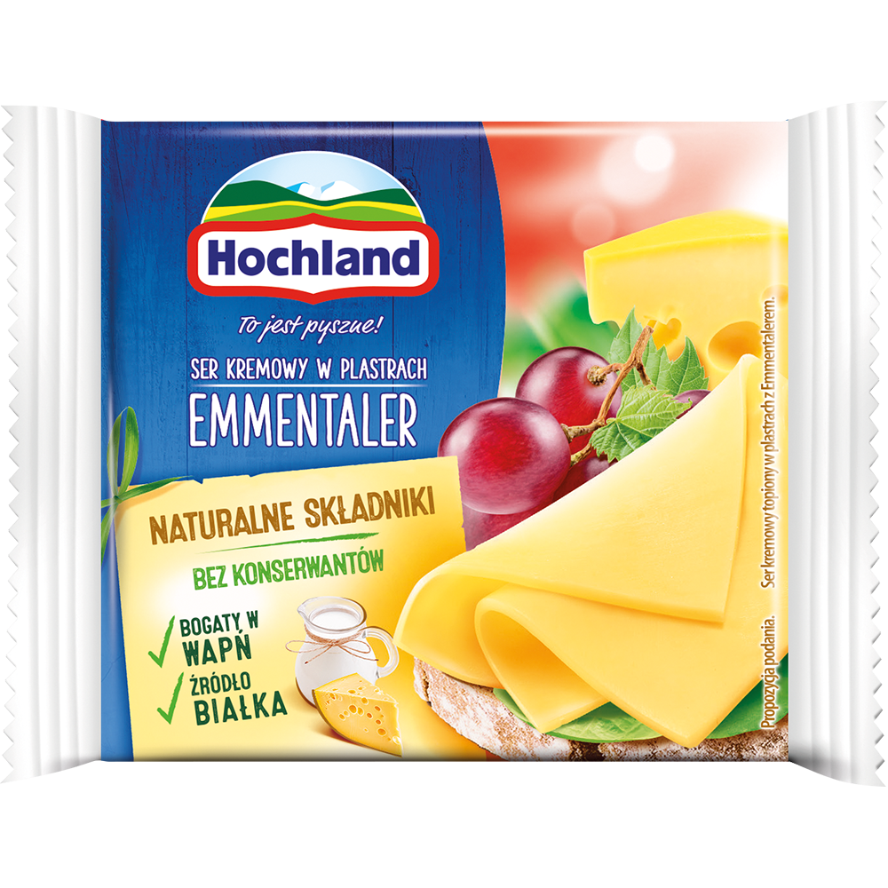 Picture of SER TOP PLASTRY EMMENTALER 130G HOCHLAND