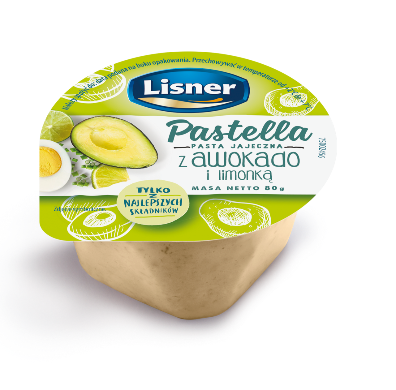 Picture of PASTA PASTELLA  Z AWOKADO I LIMONKA 80G LISNER